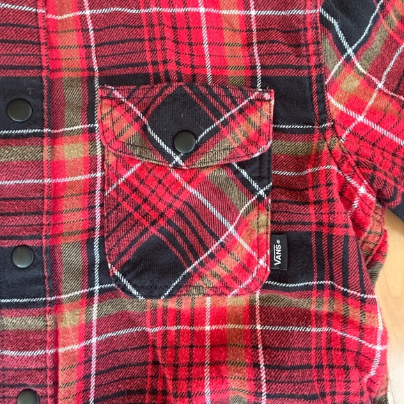 Vans Kids Flannel with hood - Medium - black / red - Picture 4 of 4